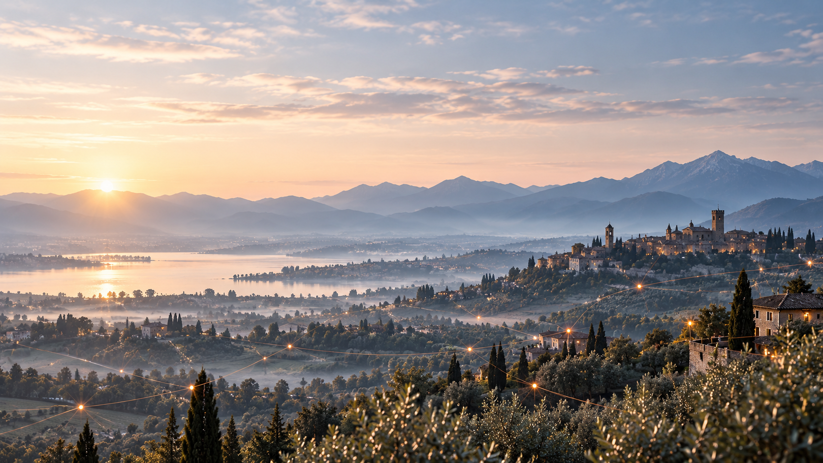 Paesaggio del territorio tra Castiglione delle Stiviere, Mantova e Brescia